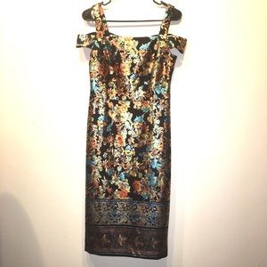 ECI New York cold-shoulder sheath dress.